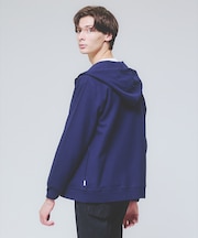 ダブルジャージ 鹿の子 ジップパーカー