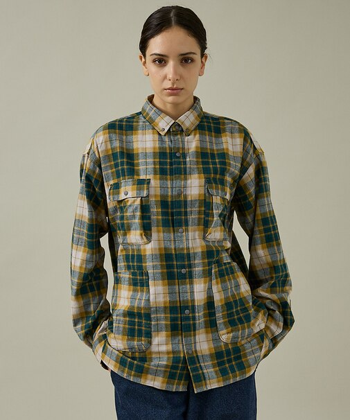 【NANGA/ナンガ】FADE TARTAN CHECK CAMP SHIRT/