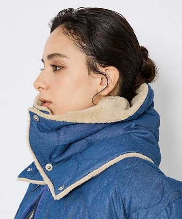 【TAION / タイオン】ミリタリー リバーシブル ダウンネックウォーマー/リ