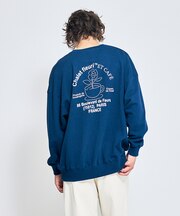 cafe graphic バックプリント スウェット オーバーサイズ / ユニセ