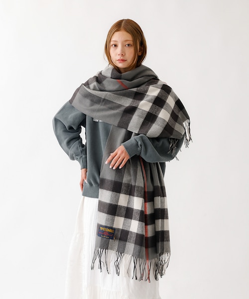 TWEEDMILL チェックストール TWEED MILL ストール マフラー 「TWEEDMILL/ツイードミル