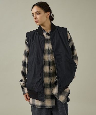 【MADE IN STANDARD】 BLACK MA-1 VEST REVER