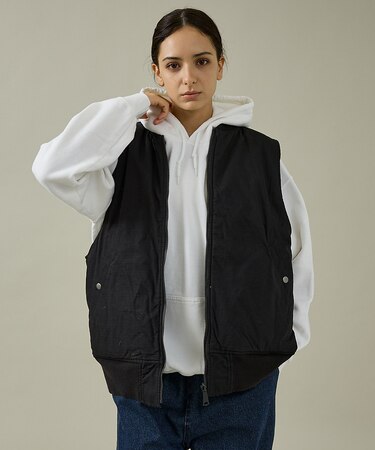 【MADE IN STANDARD】 BLACK MA-1 VEST REVER