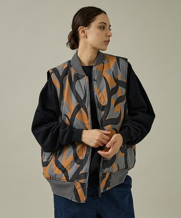 【MADE IN STANDARD】PRINTED MA-1 VEST REVE