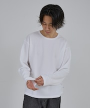 【AH ABAHOUSE】モダン カノコ クルーネック ロングスリーブTシャツ