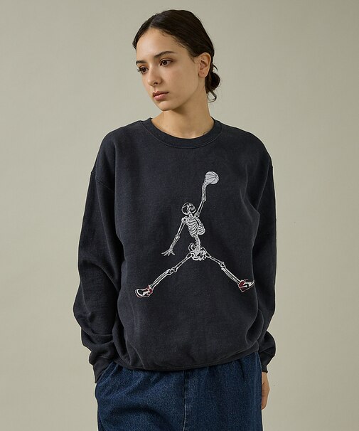 【THRIFTY LOOK 】JUMP SKULL CREW SWEAT/ユーズ