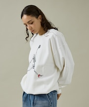 【THRIFTY LOOK 】JUMP SKULL CREW SWEAT/ユーズ