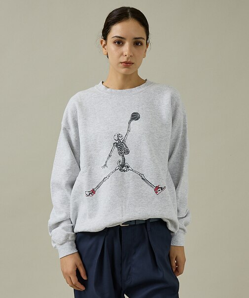【THRIFTY LOOK 】JUMP SKULL CREW SWEAT/ユーズ