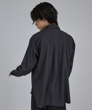 【AH ABAHOUSE】ルーズフィット ロングスリーブシャツ
