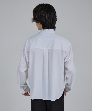 【AH ABAHOUSE】 ロングスリーブ クロップドシャツ