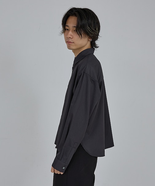 【AH ABAHOUSE】 ロングスリーブ クロップドシャツ
