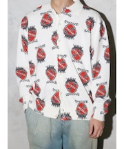 【TOWNCRAFT 】PRINTED POLO CARDIGAN/ポロカーディ