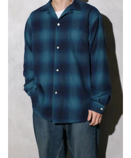 【TOWNCRAFT 】60‘SLOOP COLLAR NEL OMBRE SH
