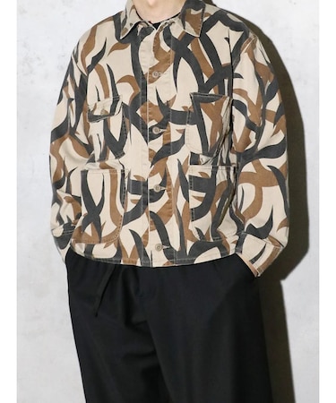 【PENNY‘S】PRINTED ENGINEER SHORT JACKET/ミ