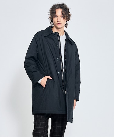 ワッシャーナイロン 中綿パデットコート / Padded Half Coat /