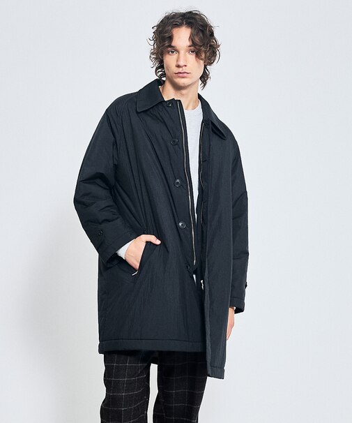 ワッシャーナイロン 中綿パデットコート / Padded Half Coat /