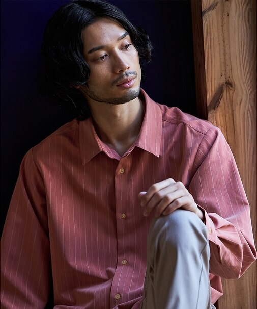 【定番】レギュラーカラーストライプシャツ