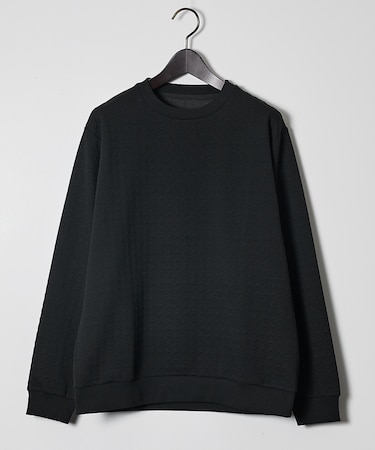 【ソフトタッチ】フクレジャガード 千鳥柄 長袖Tシャツ