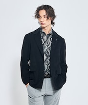 綾スウェード ストレッチ ジャケット