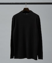 Pure Merino ハイゲージモックネック ニット プルオーバー