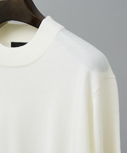 Pure Merino ハイゲージモックネック ニット プルオーバー