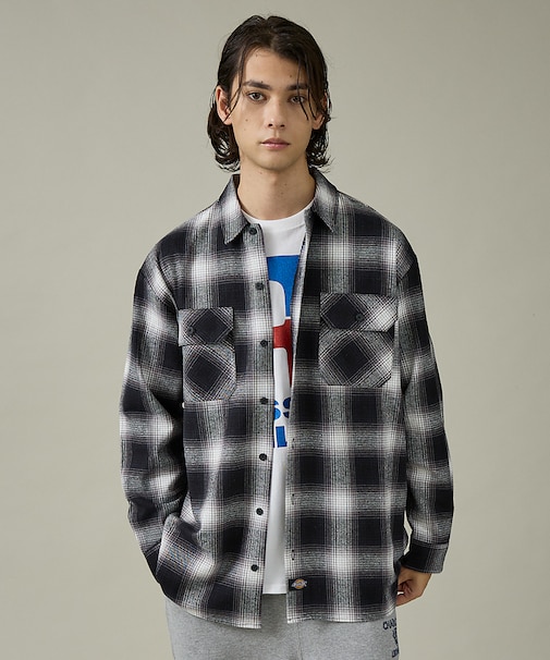【Dickies / ディッキーズ】オーバーサイズ ネルオンブレチェック ワーク