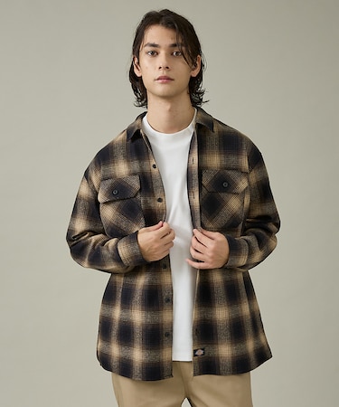 【Dickies / ディッキーズ】オーバーサイズ ネルオンブレチェック ワーク