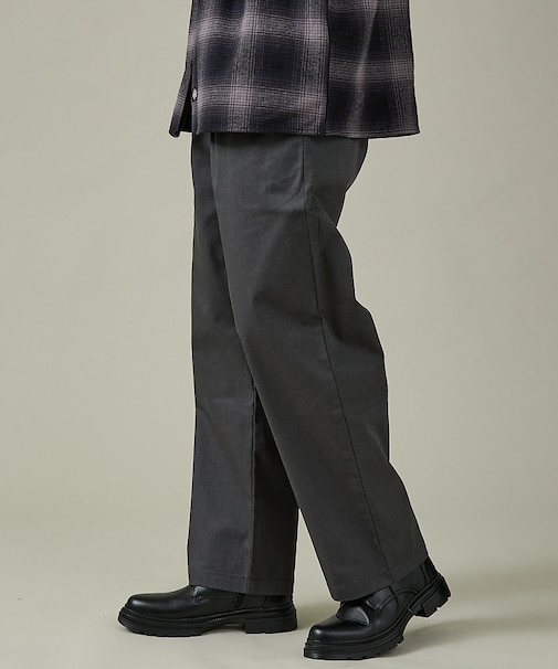 【DICKIES / ディッキーズ】TCツイル/デニム ワイドストレートパンツ（