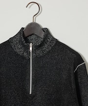 ダブルフェイス モールカノコ ハーフジップニット