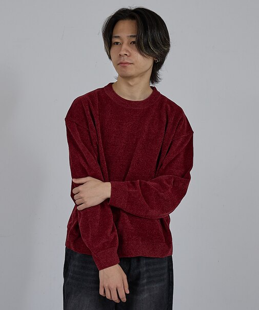 【AH ABAHOUSE】ハイゲージモール クルーネックニット