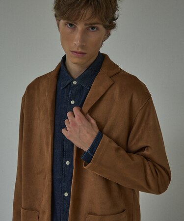 【セットアップ対応】ネオスエード ジャケット カーディガン / ダンボールニット