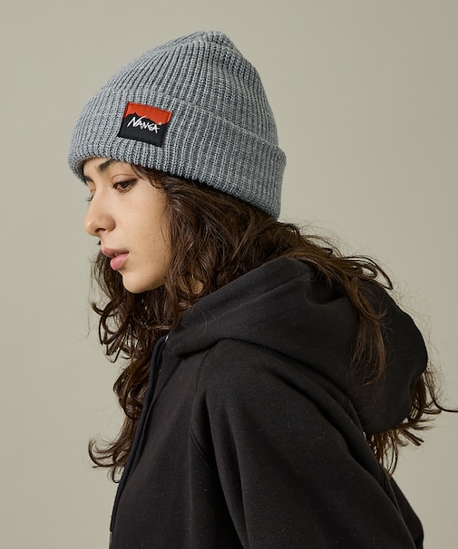 【NANGA/ナンガ】BOX LOGO BULKY BEANIE/ビーニー/ニッ