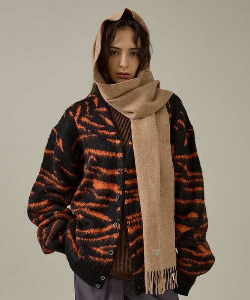 【PENNEYS/ぺニーズ】TIGER PATTERN SHAGGY CARDI