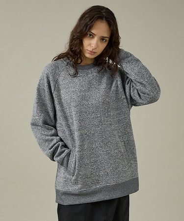 【JEMORGAN /ジェーイーモーガン】ニットフリースクルーネックトレーナー/