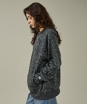 【JEMORGAN /ジェーイーモーガン】ニットフリースクルーネックトレーナー/