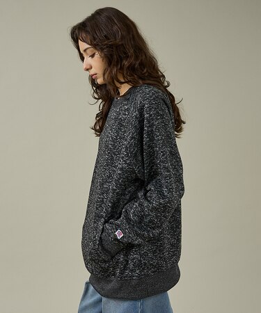 【JEMORGAN /ジェーイーモーガン】ニットフリースクルーネックトレーナー/