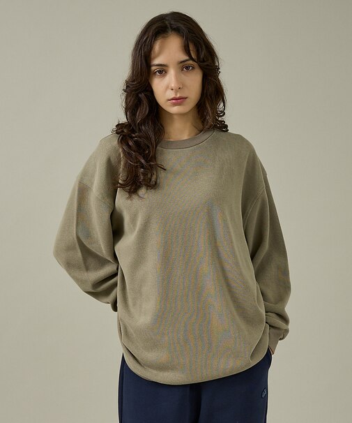 【SEABEES / シービス】KNIT & SEWN CREW NECK L/