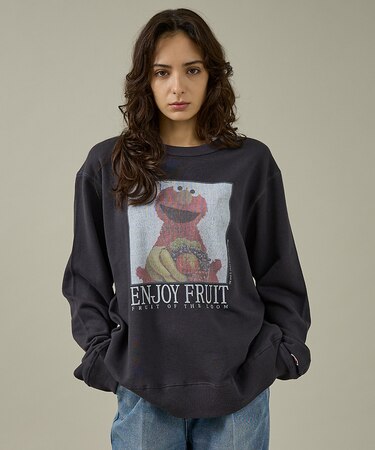 【FRUIT OF THE LOOM】ロングスリーブ甘編み裏毛3/ELMO/ユニ