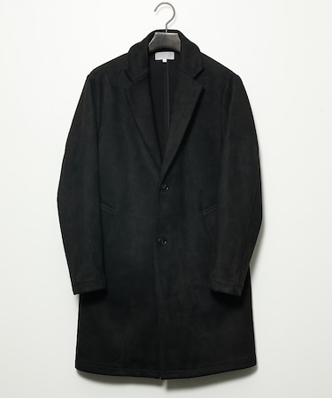 【スエードライク】ボンディング チェスターコート