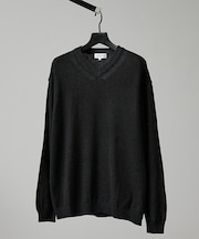 WOOL MIX ブークレーVネックニット