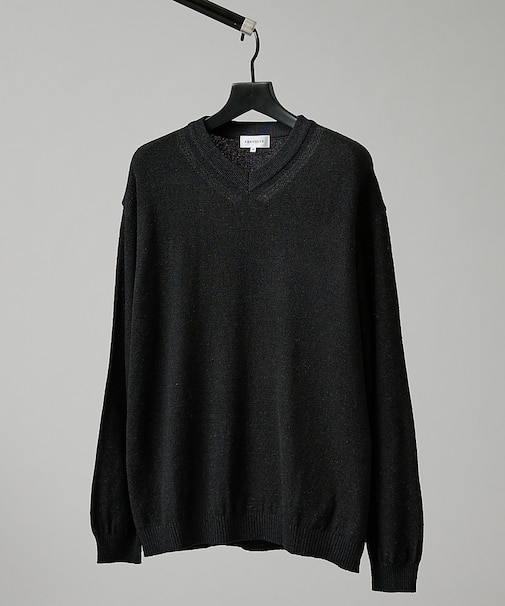 WOOL MIX ブークレーＶネックニット