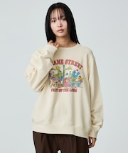 【FRUIT OF THE LOOM】ロングスリーブ甘編み裏毛1/スウェット【W