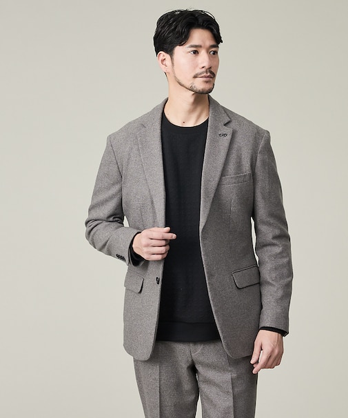 【カシミヤブレンド】ウール ツイルジャケット / セットアップ対応