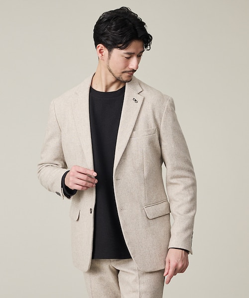 カシミヤブレンド】ウール ツイルジャケット / セットアップ対応