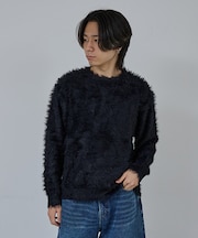 【AH ABAHOUSE】ロングシャギー クルーネックニット