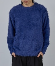 【AH ABAHOUSE】ロングシャギー クルーネックニット