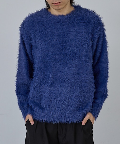 【AH ABAHOUSE】ロングシャギー クルーネックニット