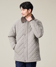 【コーデュロイ襟】ラグラン 中綿キルティング ジャケット