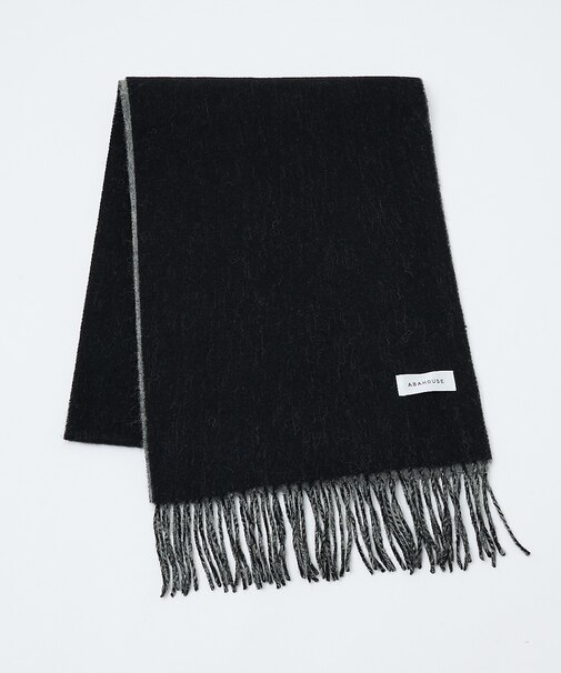 ウール×カシミヤ リバーシブル マフラー / ON・OFF兼用