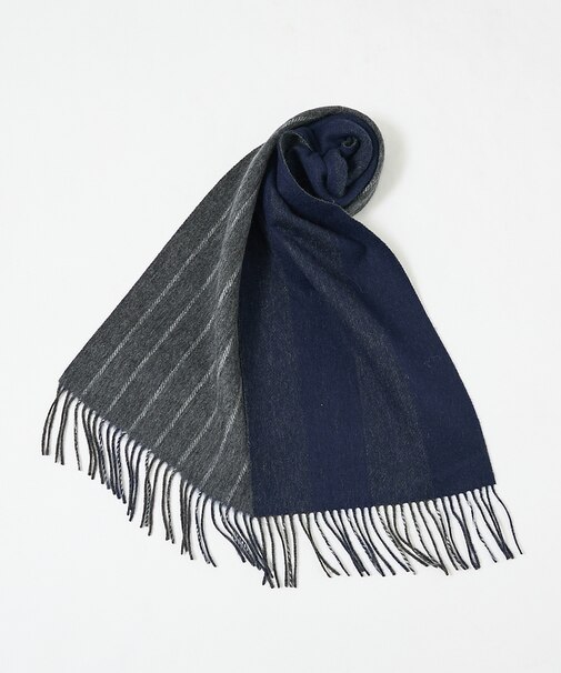 ウール×カシミヤ リバーシブル マフラー / ON・OFF兼用